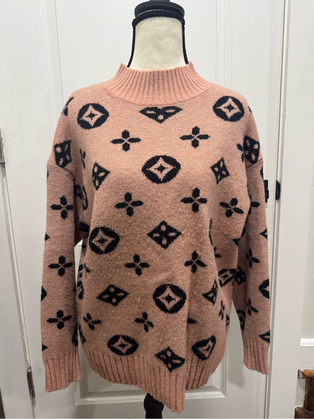S. Christina Women's Geometric Cashmere Pullover Sweater Small